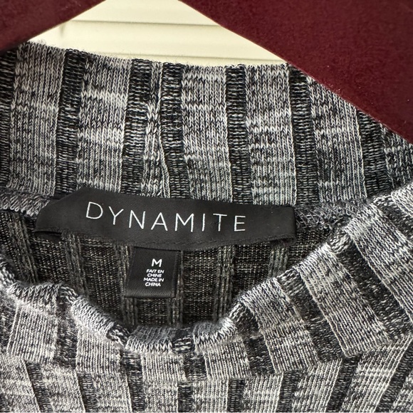 Dynamite Grey Mock-Neck Midi Dress Medium - Picture 3 of 7
